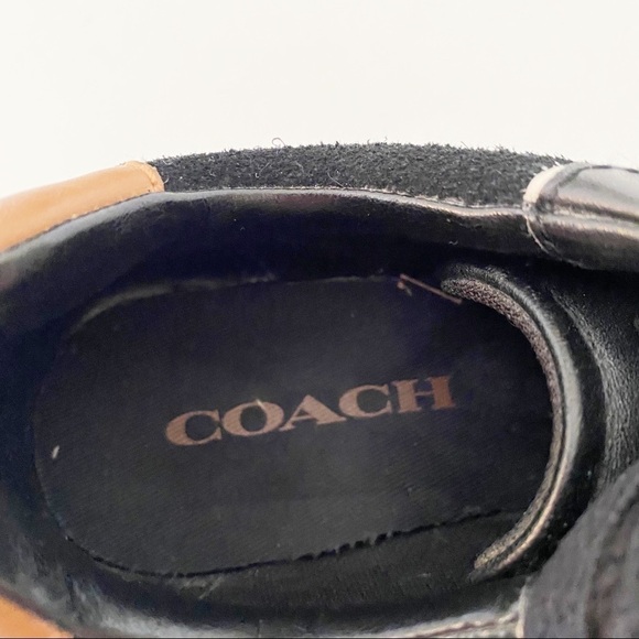 Coach Rebecca Varsity Black/Saddle Tan Sneakers - Picture 12 of 14